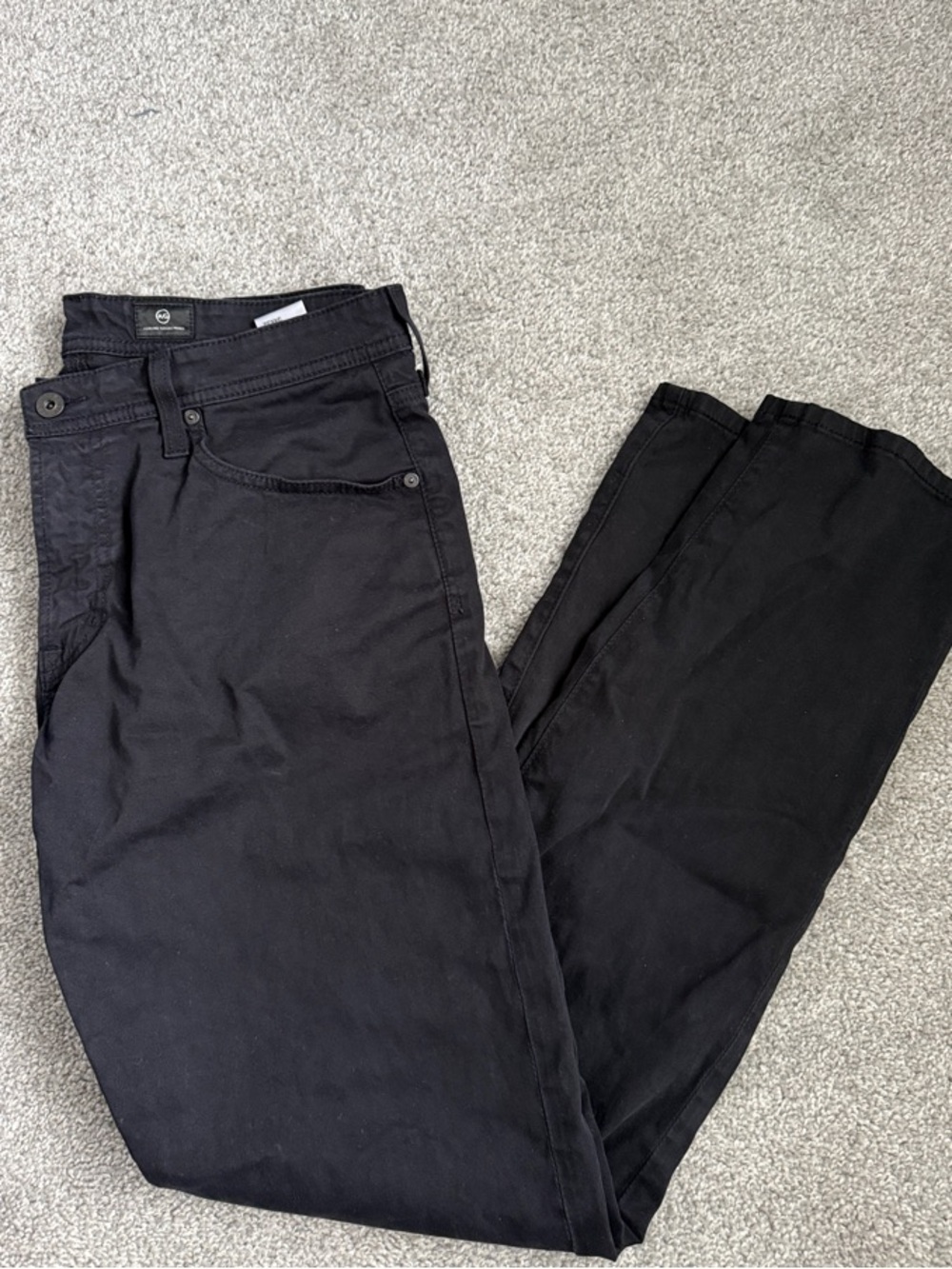 AG Adriano Goldschmied The Everett Slim Straight Pant -  Black